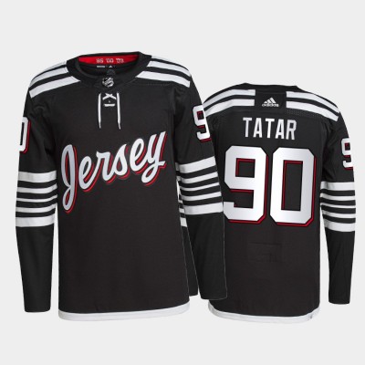 Adidas New Jersey Devils #90 Tomas Tatar Men's 2021-22 Alternate Authentic NHL Jersey - Black